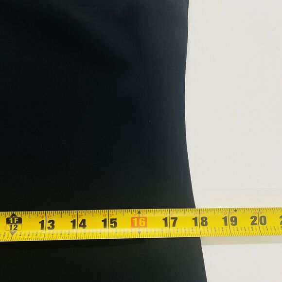 Mary McFadden Vintage Solid Black White Stitch Sleeveless‎ Shift Dress Womens 8 - Picture 11 of 11